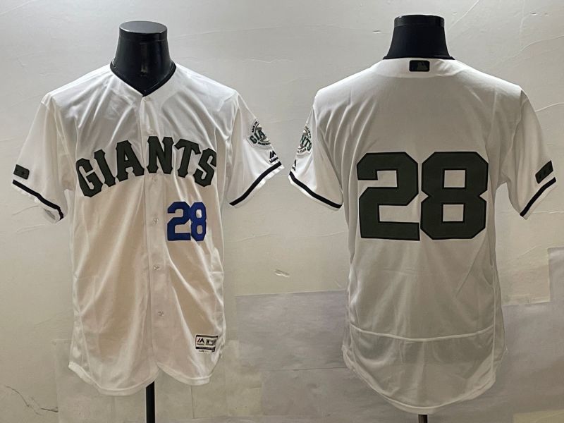 Men San Francisco Giants #28 No Name White Elite 2025 Nike MLB Jersey style 2